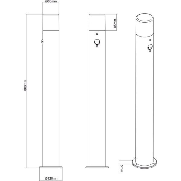 HLW LED LED Vloerlamp & LED Buiten Wandlamp met Sensor - Mat Zwarte Tuin Wandlamp HLW LED LED Vloerlamp & LED Buiten Wandlamp met Sensor - Mat Zwarte Tuin Wandlamp