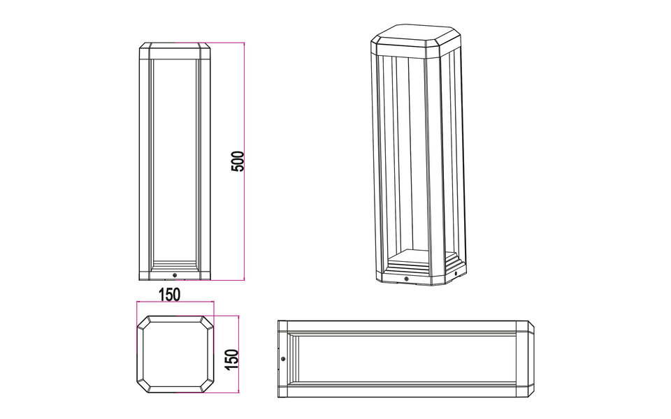 HLW LED LED Tuin Vloerlamp 11W Warm Wit 2700K–3000K IP65 Waterdicht Mat Antraciet