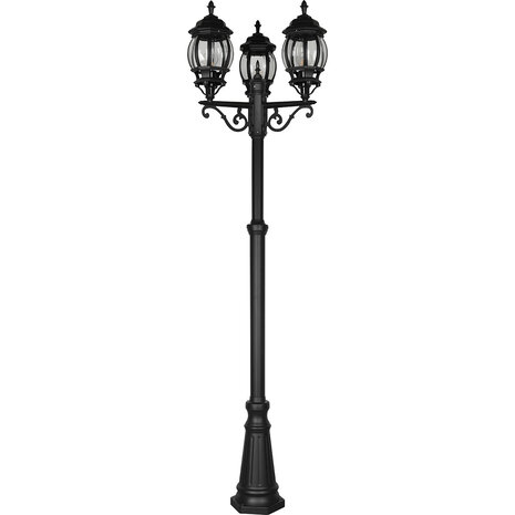 Mat Zwarte LED Vloerlamp met 3 Lichtpunten - Duurzame LED Buiten Wandlamp Mat Zwarte LED Vloerlamp met 3 Lichtpunten - Duurzame LED Buiten Wandlamp