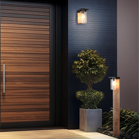 HLW LED LED Tuinverlichting Arda - Staande Buitenlamp & LED Buiten Wandlamp, Bruin, IP44