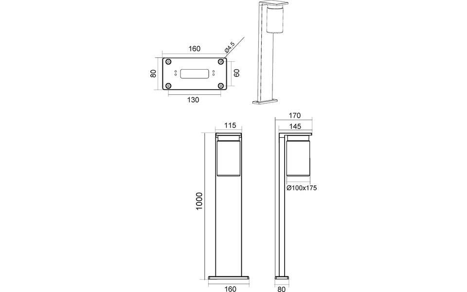 HLW LED LED Tuinverlichting Arda - Staande Buitenlamp & LED Buiten Wandlamp, Bruin, IP44