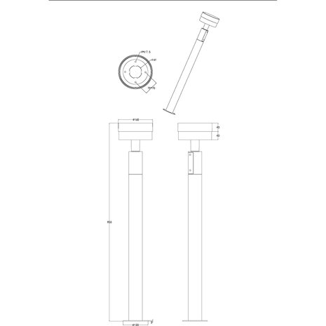 HLW LED LED Vloerlamp Buiten 8W Warm Wit 2700K–3000K - Witte Tuin Wandlamp IP54 HLW LED LED Vloerlamp Buiten 8W Warm Wit 2700K–3000K - Witte Tuin Wandlamp IP54