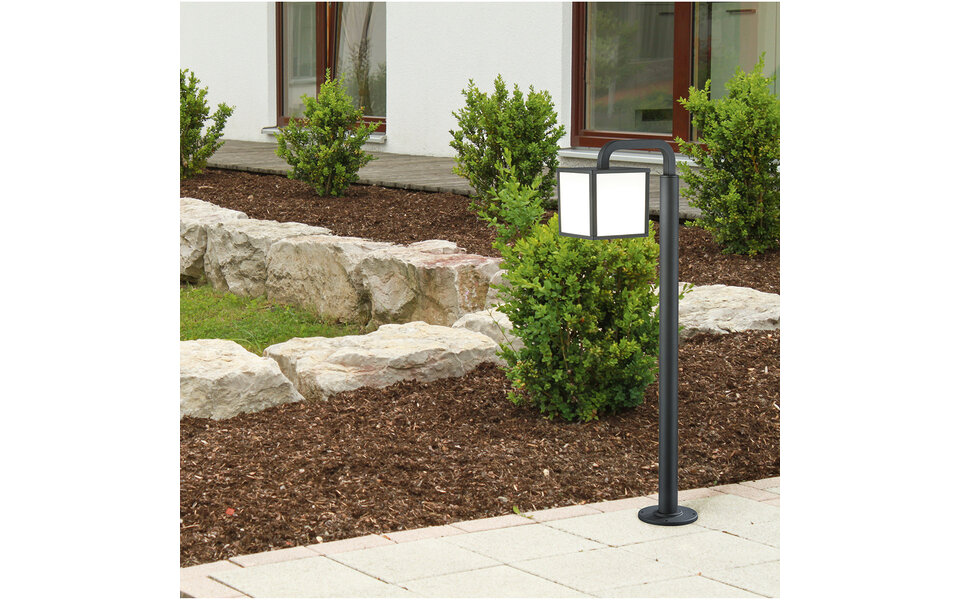 HLW LED LED Vloerlamp Trion Cubirino - Waterdichte Witte Tuin Wandlamp 5W Warm Wit 2700K-3000K