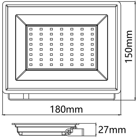 HLW LED Waterdichte LED Vloerlamp Breedstraler Velvalux Glowlit 50W Koud Wit 6000K IP65