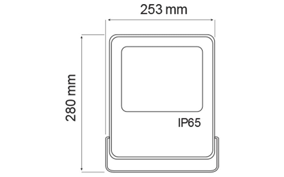 HLW LED Waterdichte LED Bouwlamp 100W IP65 - Witte LED Lamp Koud Wit 6000K voor Binnen & Buiten
