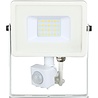 HLW LED LED Bouwlamp & Wandlamp met Sensor - Warm Wit 2700K–3000K, 20W, Mat Wit, IP65