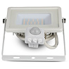HLW LED LED Bouwlamp 30W met Sensor - Warm Wit 3000K - Mat Wit, IP65 LED Bouwlamp & Wandlamp met Sensor