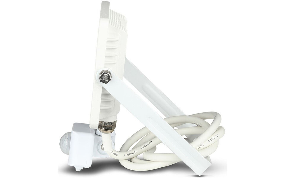 HLW LED LED Bouwlamp 30W met Sensor - Warm Wit 3000K - Mat Wit, IP65 LED Bouwlamp & Wandlamp met Sensor