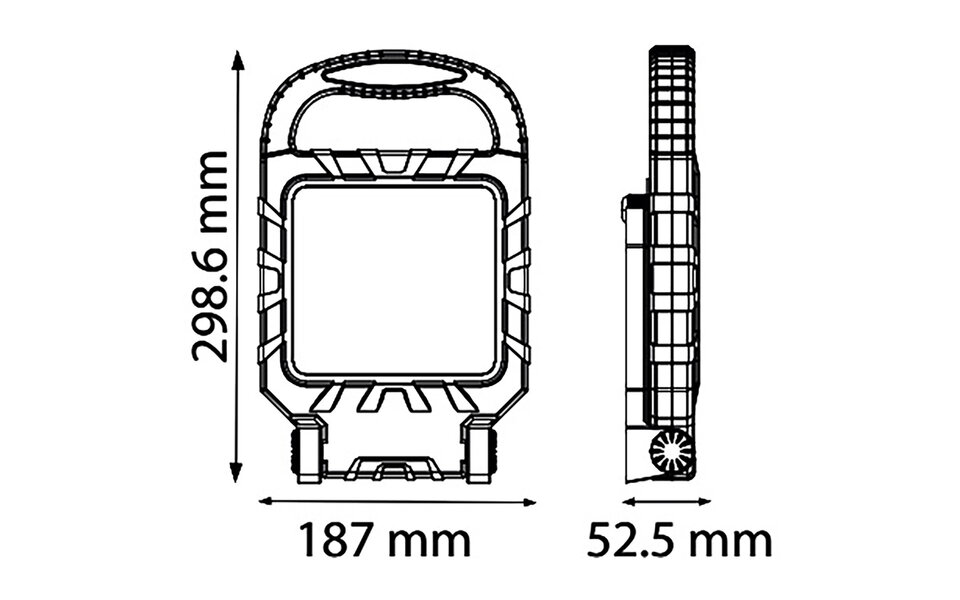 HLW LED Waterdichte Verstelbare LED Bouwlamp 45W - Witte LED Lamp met Koud Wit 6000K HLW LED Waterdichte Verstelbare LED Bouwlamp 45W - Witte LED Lamp met Koud Wit 6000K