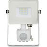 HLW LED LED Bouwlamp 10 Watt met Sensor - Natuurlijk Wit 4000K Mat Wit Aluminium