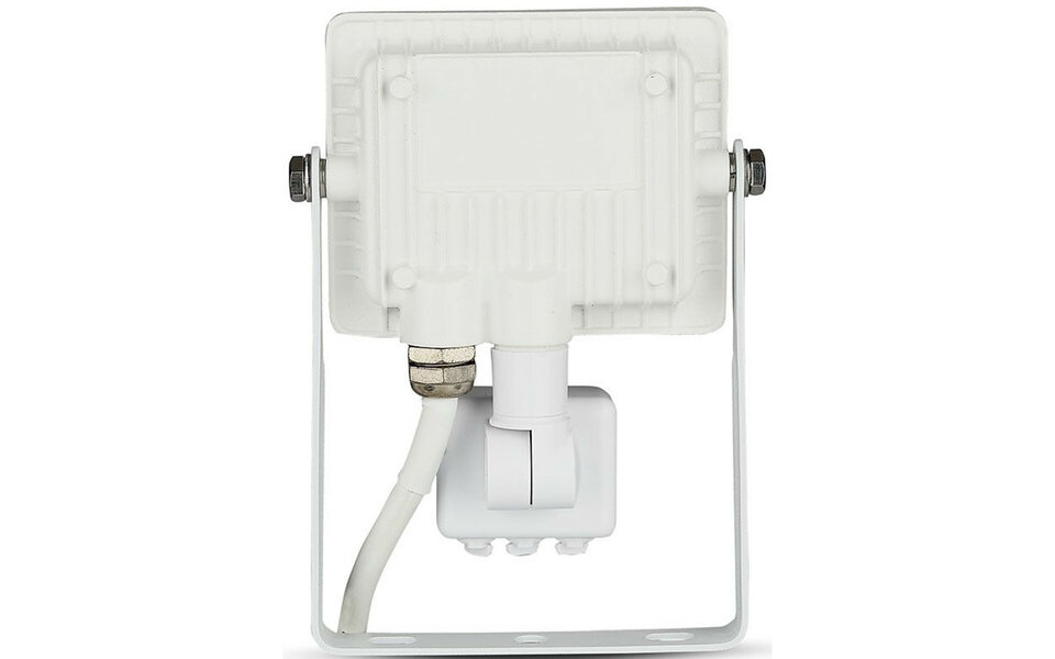 HLW LED LED Bouwlamp 10 Watt met Sensor - Natuurlijk Wit 4000K Mat Wit Aluminium