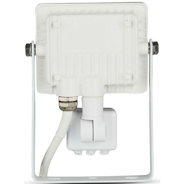 HLW LED LED Bouwlamp 10 Watt met Sensor - Natuurlijk Wit 4000K Mat Wit Aluminium