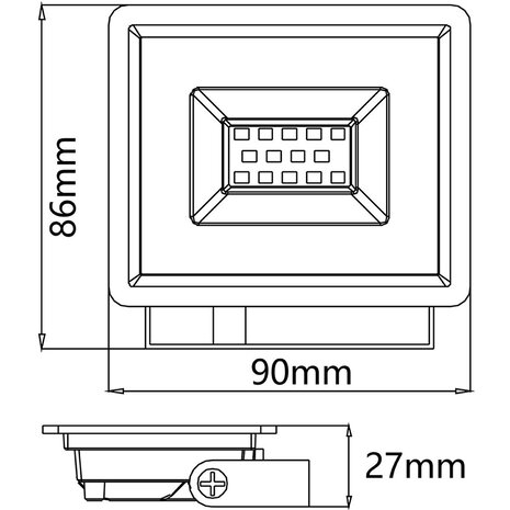 Velvalux Waterdichte LED Bouwlamp Velvalux Glowlit 10W - IP65, Koud Wit 6000K, Flikkervrij