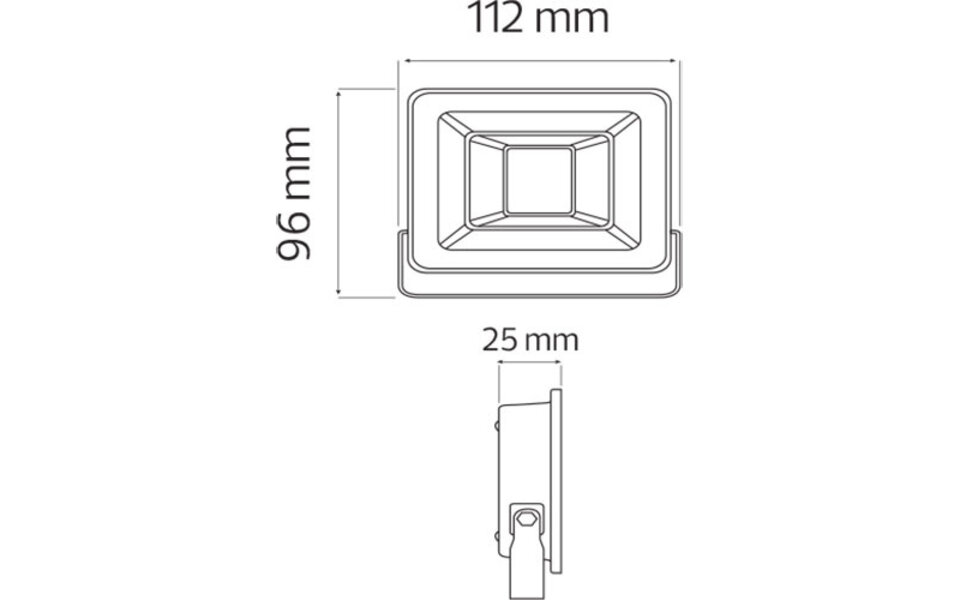HLW LED Waterdichte LED Bouwlamp 10W - Helder Koud Wit 6000K, IP65