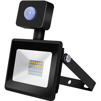 LED Bouwlamp 20W met Sensor - Mat Zwarte LED Bouwlamp