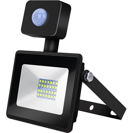 HLW LED LED Bouwlamp & Wandlamp met Sensor, Waterdicht IP65, Koud Wit 6000K, Zwart & Wit