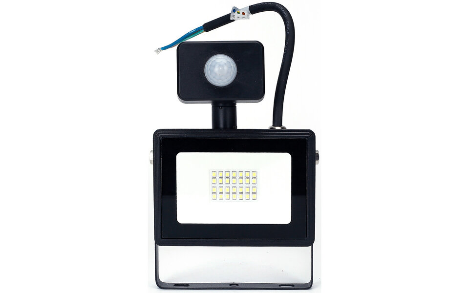 HLW LED LED Bouwlamp & Wandlamp met Sensor, Waterdicht IP65, Koud Wit 6000K, Zwart & Wit