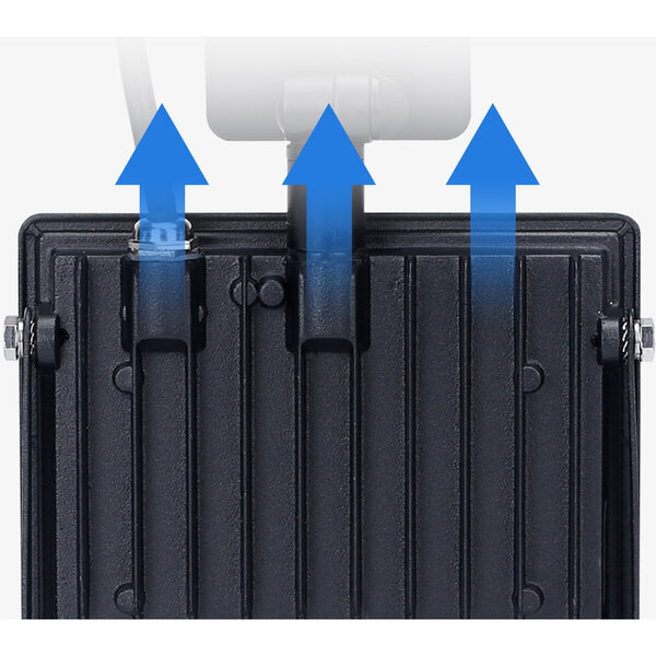 HLW LED LED Bouwlamp & Wandlamp met Sensor, Waterdicht IP65, Koud Wit 6000K, Zwart & Wit