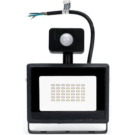 HLW LED LED Bouwlamp 30W met Sensor - Waterdichte LED Bouwlamp & Wandlamp IP65 - Neutraal Wit