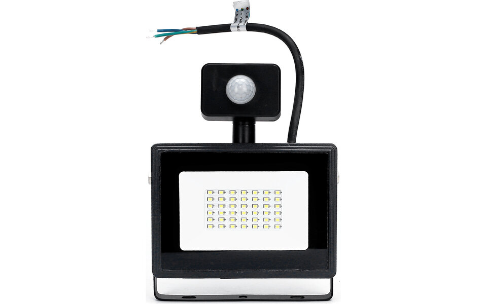 HLW LED Waterdichte LED Bouwlamp & Wandlamp met Sensor - Koud Wit 6000K, IP65, 30 Watt