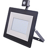 HLW LED LED Bouwlamp & LED Wandlamp met Sensor - 100W, IP65 Waterdicht, Neutraal Wit, Mat Zwart