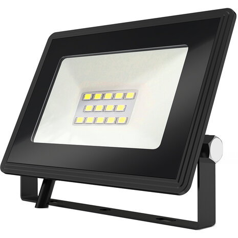 HLW LED Waterdichte LED Bouwlamp 10W IP65 - Zwarte & Witte Vloerlamp Koud Wit 6000K