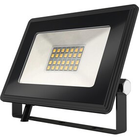 LED Bouwlamp 20W - Zwart & Wit, Waterdicht IP65, Neutraal Wit