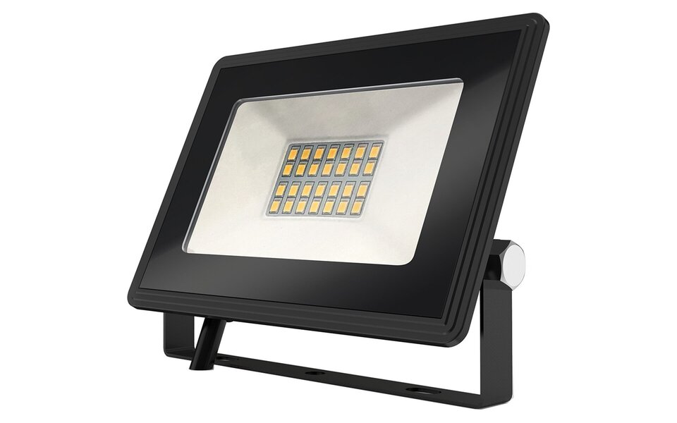 HLW LED LED Bouwlamp 20W - Mat Zwart & Wit, Waterdicht IP65, Neutraal Wit Licht