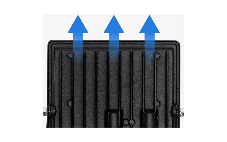 HLW LED LED Bouwlamp 20W - Mat Zwart & Wit, Waterdicht IP65, Neutraal Wit Licht