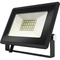 LED Bouwlamp 20W - Waterdicht IP65 - Zwart & Wit - Koud Wit 6000K