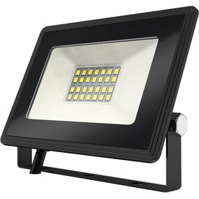 LED Bouwlamp 20W - Waterdicht IP65 - Zwart & Wit - Koud Wit 6000K
