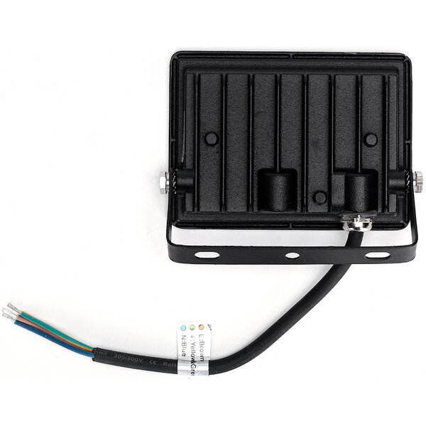 HLW LED Waterdichte LED Bouwlamp 20W - Mat Zwart & Wit - IP65, Koud Wit 6000K Licht