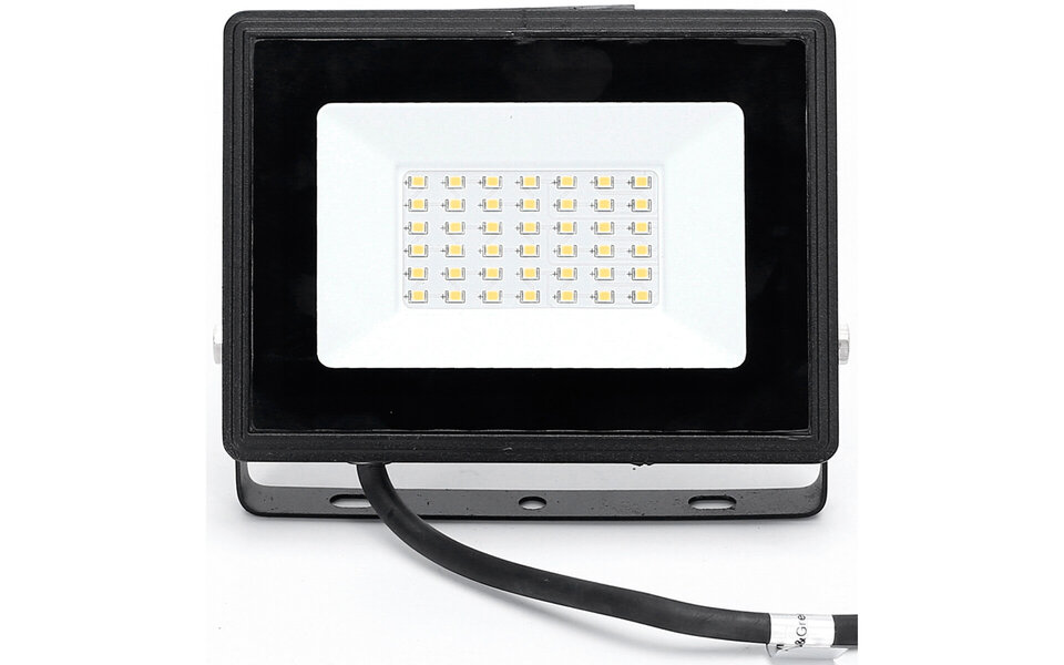 HLW LED LED Bouwlamp 30W Waterdicht IP65 - Zwart & Wit, Neutraal Wit Licht HLW LED LED Bouwlamp 30W Waterdicht IP65 - Zwart & Wit, Neutraal Wit Licht