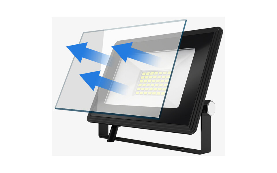 HLW LED LED Bouwlamp 50 Watt IP65 - Waterdichte Zwarte & Witte LED Lamp met Neutraal Wit Licht HLW LED LED Bouwlamp 50 Watt IP65 - Waterdichte Zwarte & Witte LED Lamp met Neutraal Wit Licht