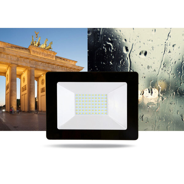 HLW LED LED Bouwlamp Zwart & Wit Waterdicht IP65 - Koud Wit 6000K, Helder & Duurzaam