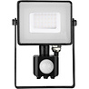 HLW LED LED Bouwlamp en LED Wandlamp met Sensor - Zwarte en Witte Vloerlamp - Koud Wit 6000K