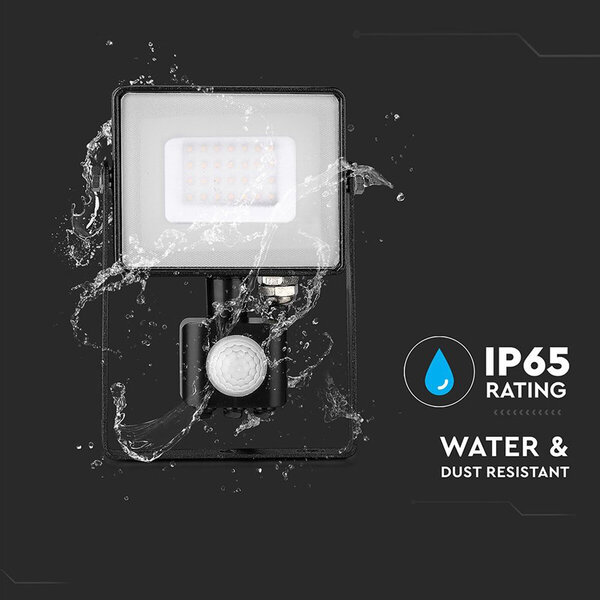 HLW LED LED Bouwlamp en LED Wandlamp met Sensor - Zwarte en Witte Vloerlamp - Koud Wit 6000K