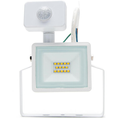 HLW LED LED Bouwlamp 10 Watt met Sensor - Waterdicht IP65 - Neutraal Wit 4000K