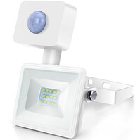 LED Bouwlamp 10W met Sensor | Waterdicht IP65 - Koud Wit 6400K