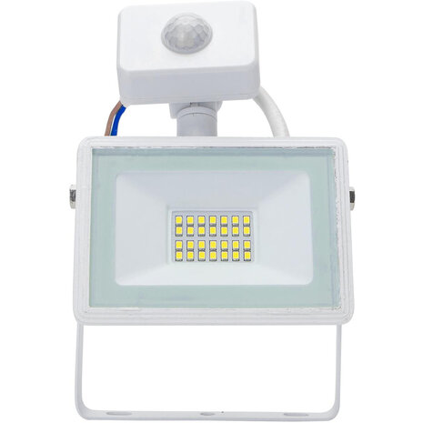 HLW LED LED Bouwlamp & Wandlamp met Sensor, IP65 Waterdicht, Koud Wit 6000K – 20W LED Lamp