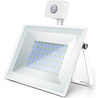 HLW LED LED Lamp 50W - Witte Vloerlamp & LED Wandlamp met Sensor, IP65, Koud Wit 6000K