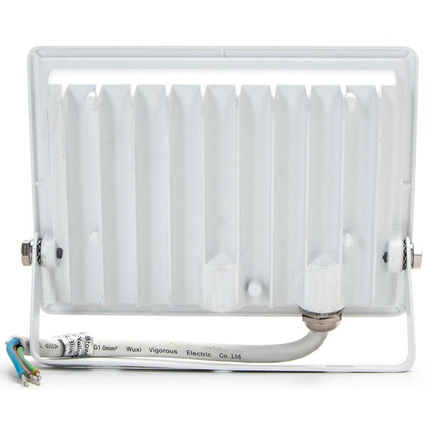 HLW LED Waterdichte LED Bouwlamp 30W IP65 - Neutraal Wit, Mat Wit Aluminium