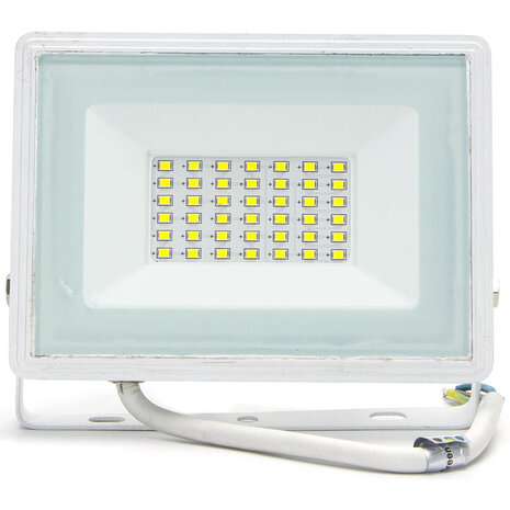 HLW LED LED Bouwlamp 30W - Witte Waterdichte LED Lamp IP65 - Koud Wit 6000K