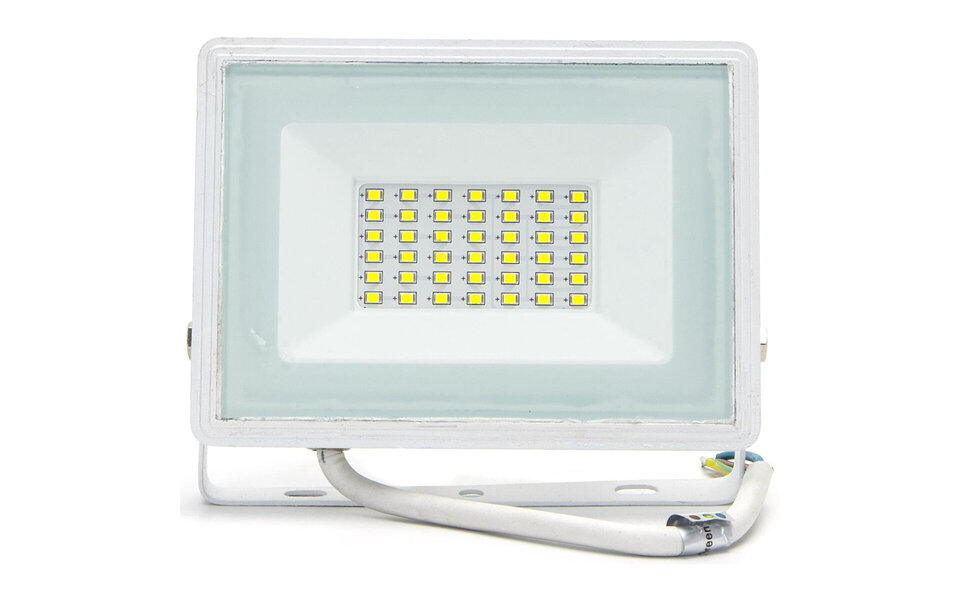HLW LED LED Bouwlamp 30W - Witte Waterdichte LED Lamp IP65 - Koud Wit 6000K HLW LED LED Bouwlamp 30W - Witte Waterdichte LED Lamp IP65 - Koud Wit 6000K