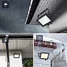 HLW LED LED Bouwlamp 100W met Sensor - Mat Zwarte LED Bouwlamp, Waterdicht IP65, Neutraal Wit