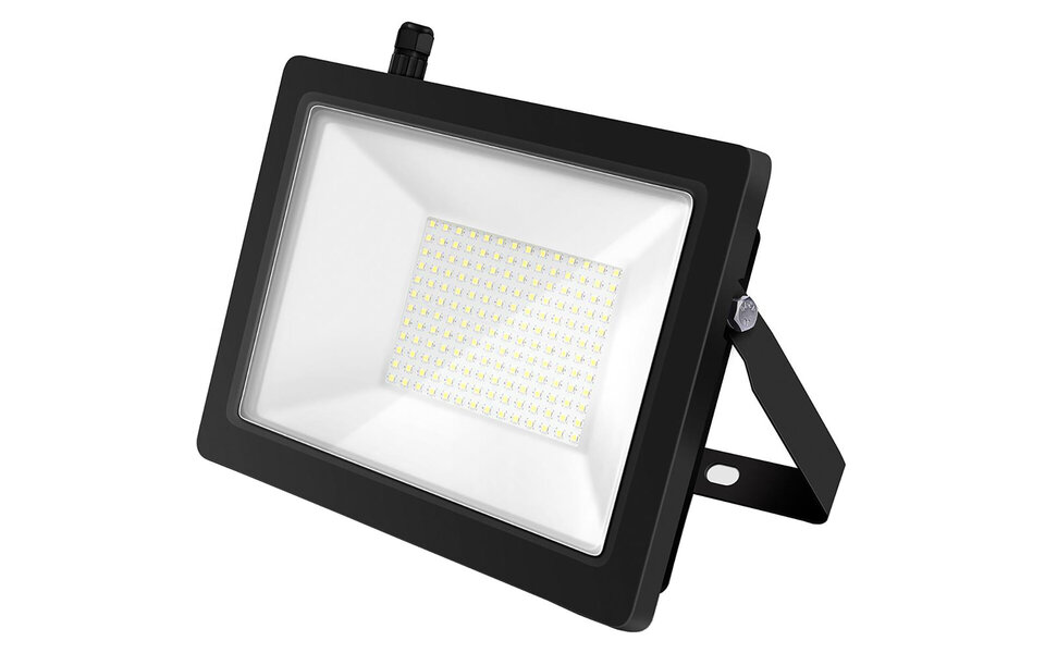 HLW LED LED Bouwlamp 100W - Waterdicht IP65 - Zwarte & Witte LED Lamp Koud Wit 6000K