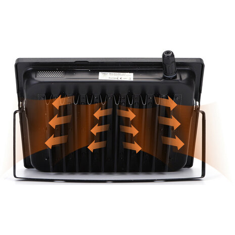 HLW LED LED Bouwlamp 100W - Waterdichte IP65 Bouwlamp - Zwart & Wit - Neutraal Wit 4000K