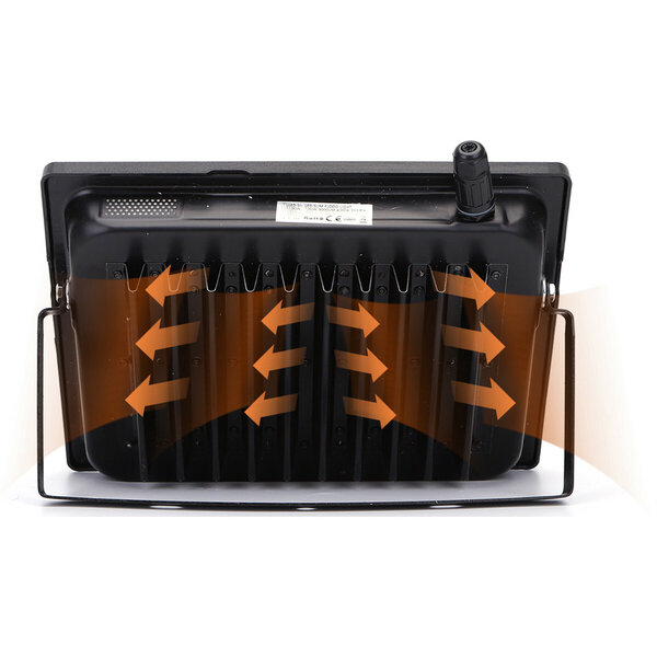 HLW LED LED Bouwlamp 100W - Waterdichte IP65 Bouwlamp - Zwart & Wit - Neutraal Wit 4000K