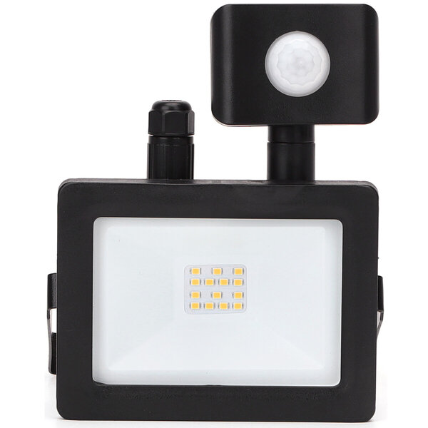 HLW LED Waterdichte LED Bouwlamp & Wandlamp met Sensor, IP65, Neutraal Wit 4000K, Mat Zwart HLW LED Waterdichte LED Bouwlamp & Wandlamp met Sensor, IP65, Neutraal Wit 4000K, Mat Zwart