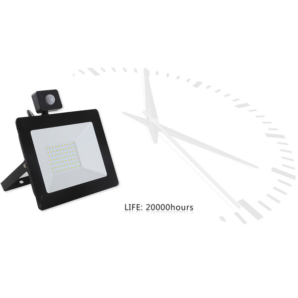 HLW LED Waterdichte LED Bouwlamp & Wandlamp met Sensor, IP65, Neutraal Wit 4000K, Mat Zwart HLW LED Waterdichte LED Bouwlamp & Wandlamp met Sensor, IP65, Neutraal Wit 4000K, Mat Zwart